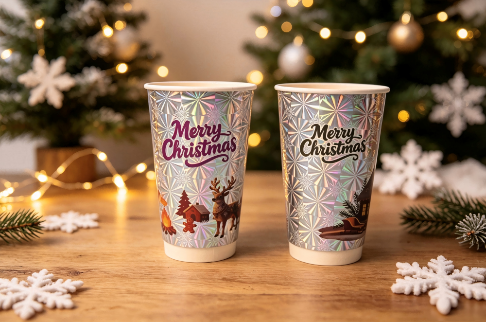 Iridescent Holographic Christmas Cups Are 2026’s Most Viral Party Essential