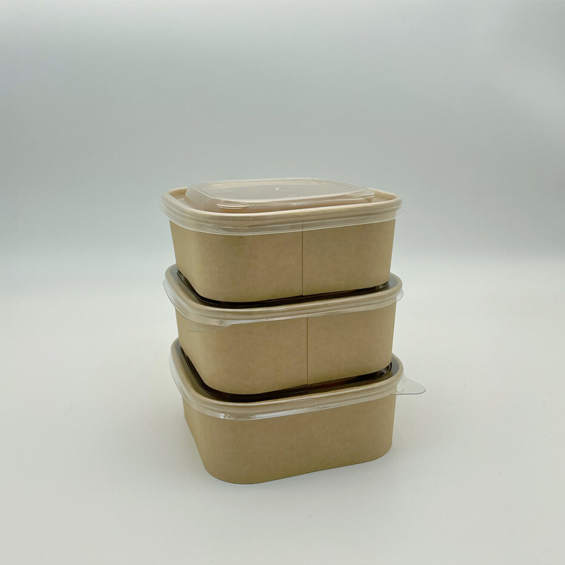 Disposable Kraft Square Bowls 500ml & 650ml