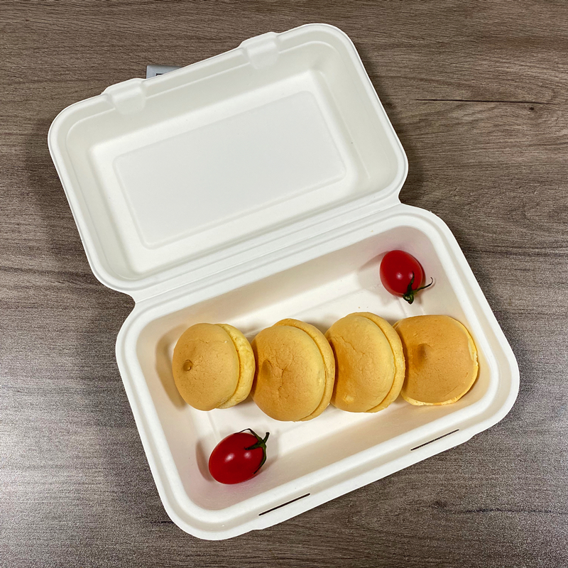 1000ml Bagasse Clam Shell Box