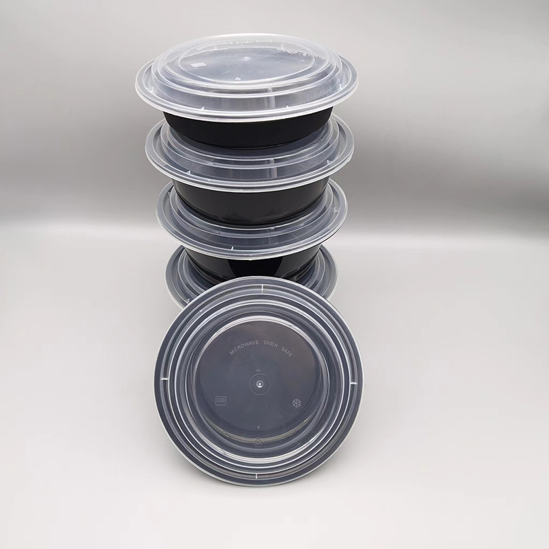 24oz Round American Style Disposable PP Plastic Fast Food Containers
