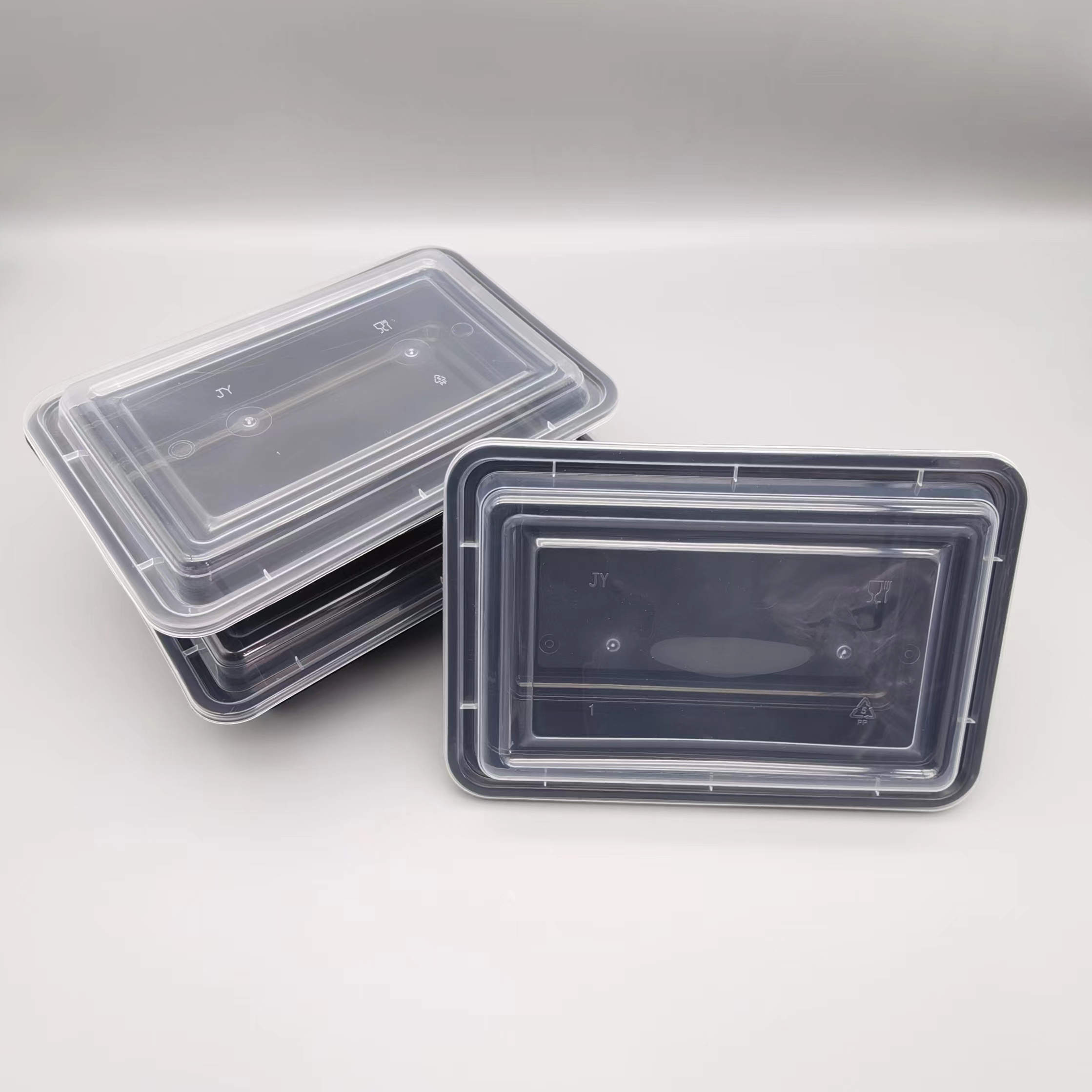 Takeaway American Style Disposable PP Plastic Retangle Fast Food Containers
