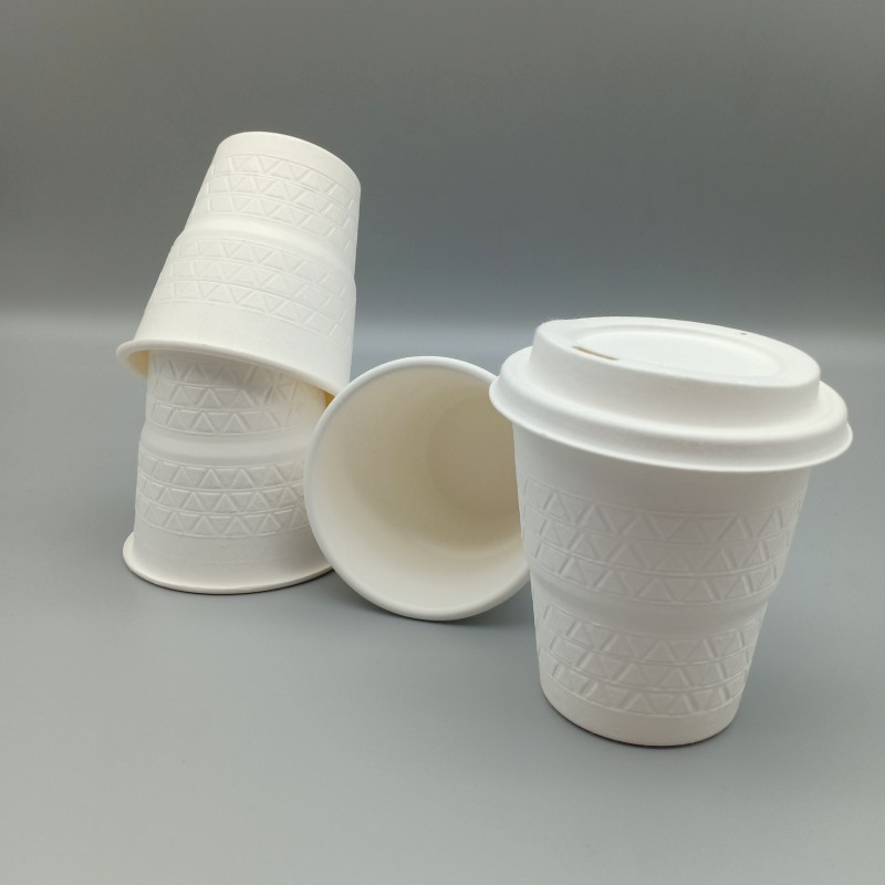 8oz Sugarcane Pulp Coffee Drinking Cup