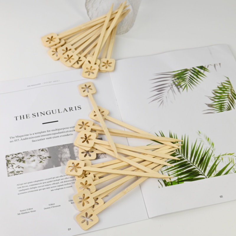 natural bamboo skewers-square top for party fruit barbecue