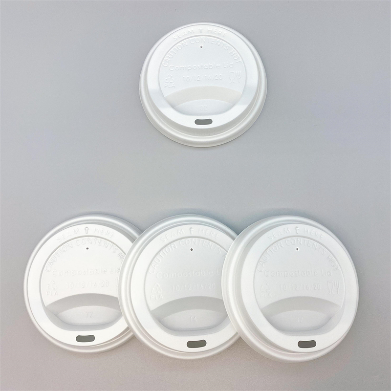 80mm CPLA coffee lid, compostable for 225ml/8oz takeaway cups.