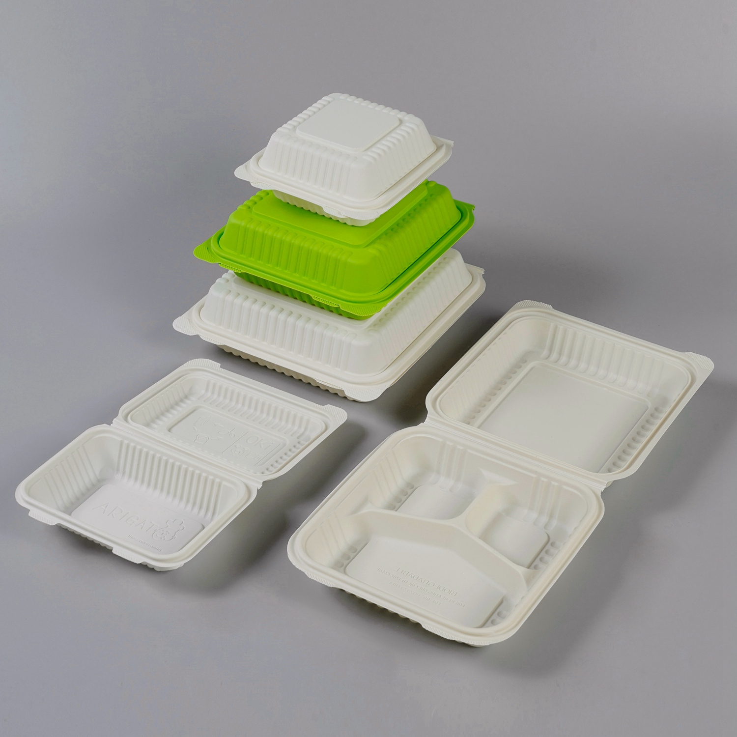 Eco-Friendly Cornstarch Clamshell Box