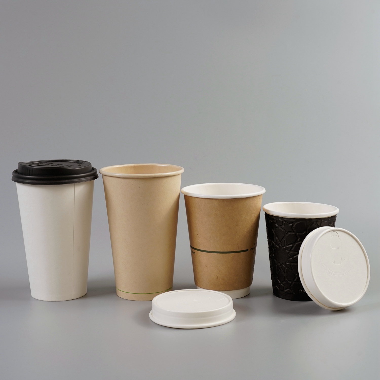 Recyclable Single Wall/double wall Coffee Paper Cups PLA coating