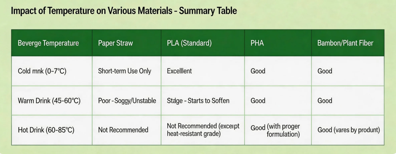 Impact of temperature on different material