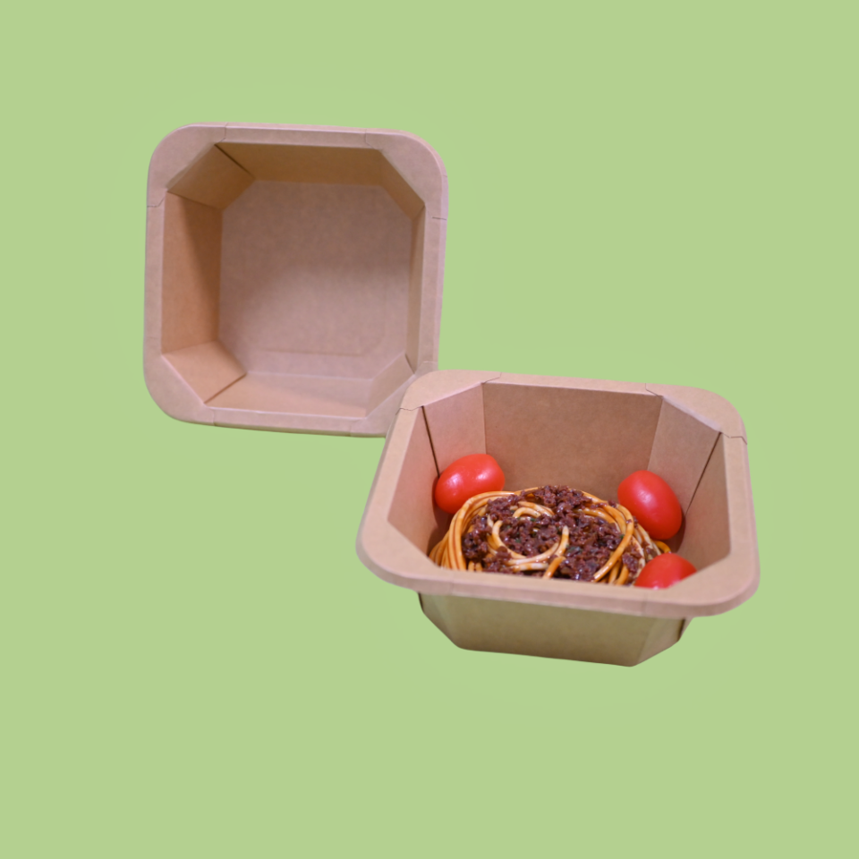 Disposable Kraft Octagonal Lunch Box