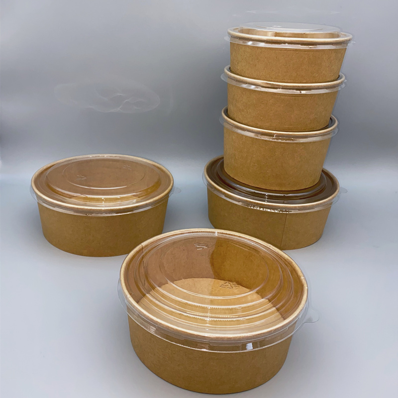 Kraft Salad Bowls for Restaurant Disposable Tableware