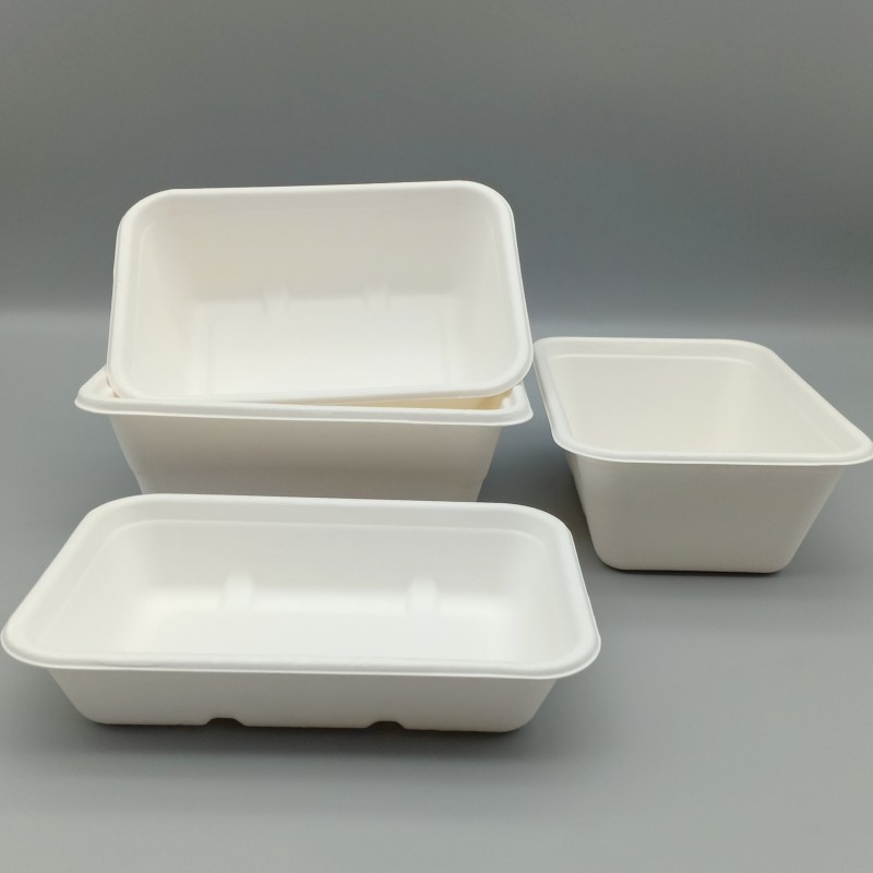 bagasse rectangle Paper Trays