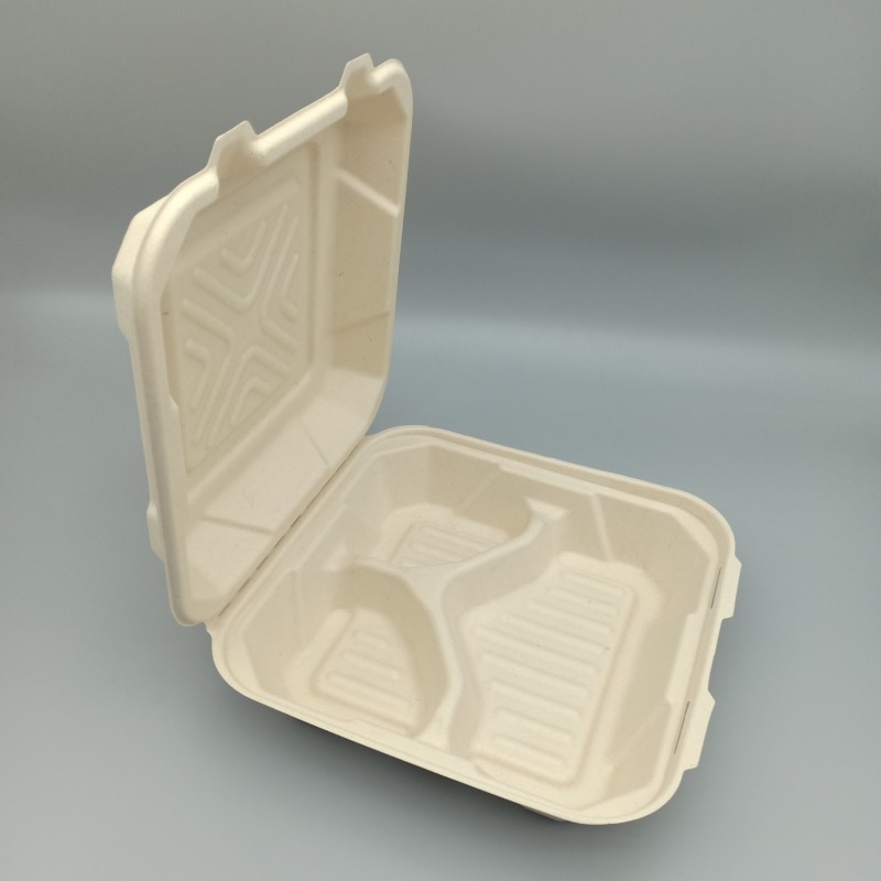 3compartment Clamshell Food container