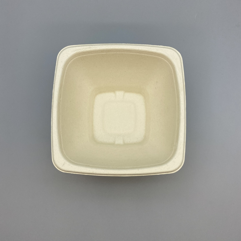 Square bagasse bowl
