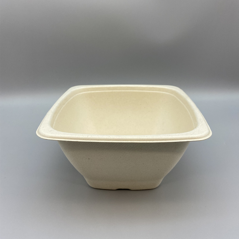 Square bagasse bowl