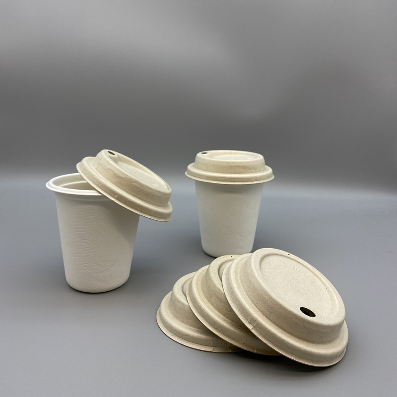 90mm Sugarcane Pulp Hot Cup Lid