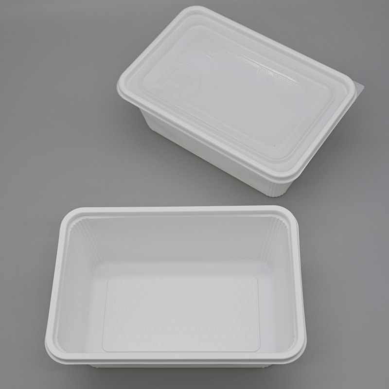 PLA 1000ml salad Square Container (2)