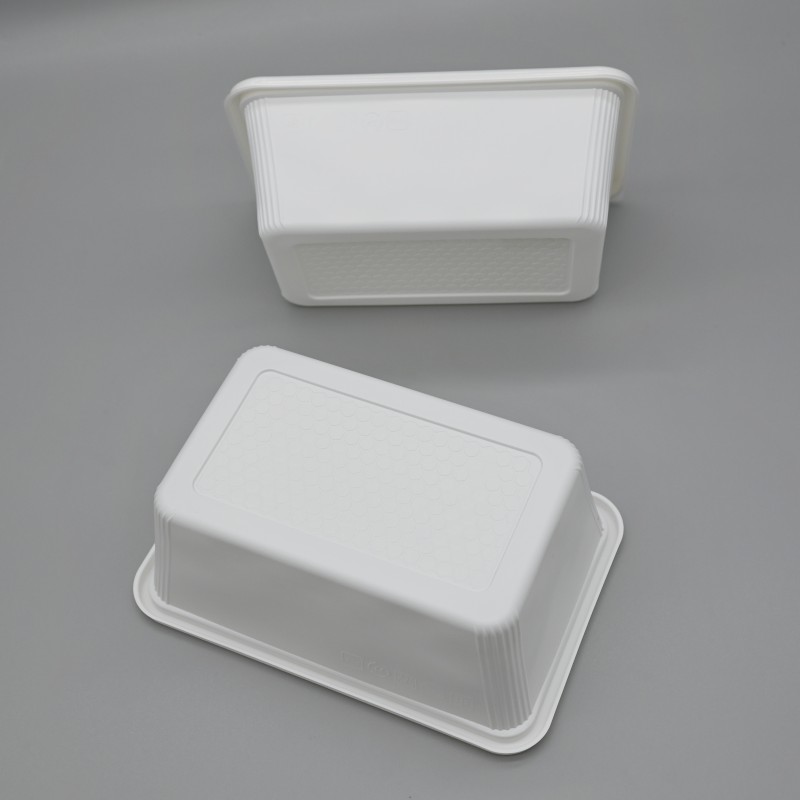 PLA 1000ml salad Square Container (3)