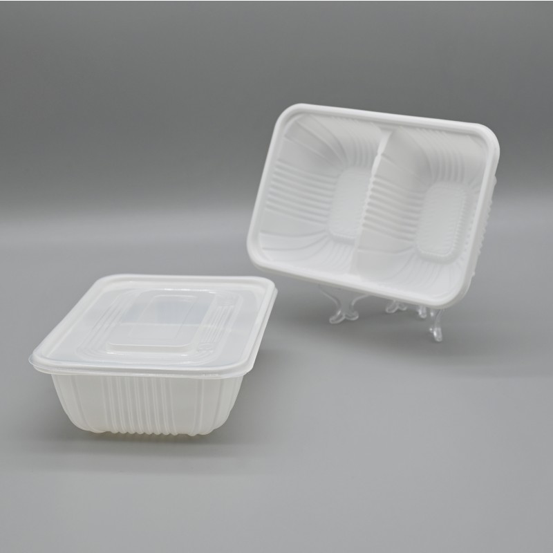 PLA 750ml 2coms Compostable Deli Container (1)