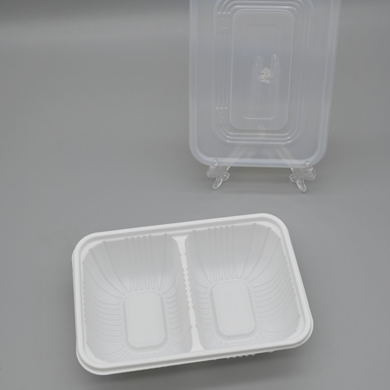 PLA 750ml 2coms Compostable Deli Container (3)