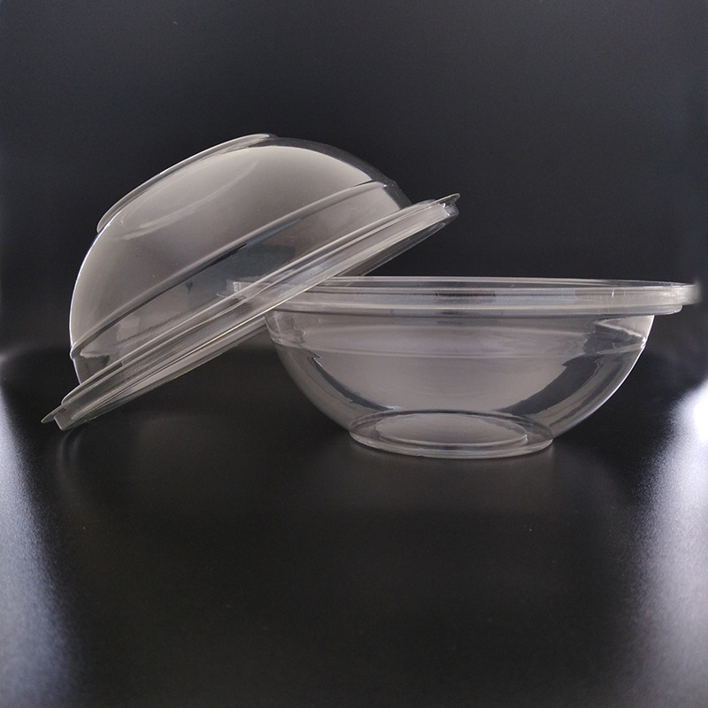 24oz Clear PLA Salad Bowl with Compostable Lid