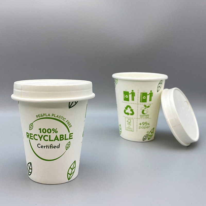 80mm & 90mm PLA paper lids, compostable for hot coffee and tea cups.