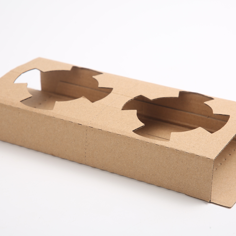 Sturdy double cup holder, for safe storage and transport of takeaway drinks.