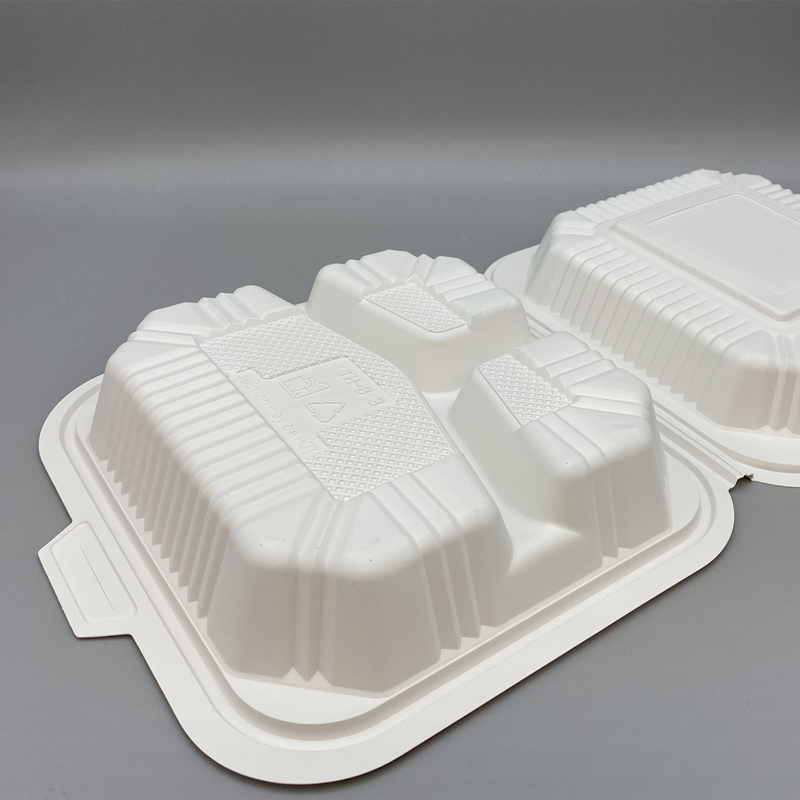 Environmentally friendly 8*3 inch corn starch packaging food box