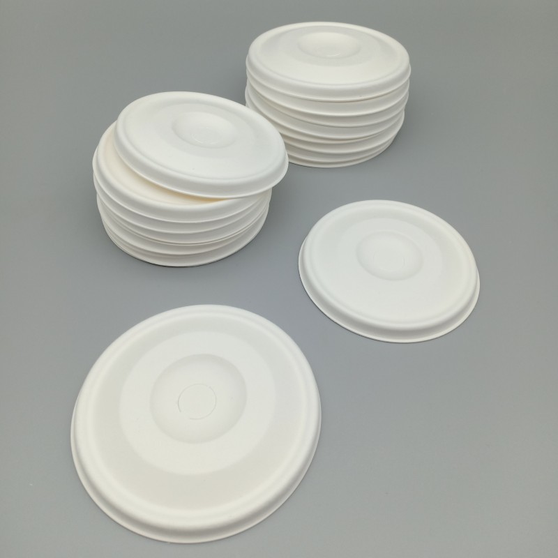 80mm bagasse flat lid