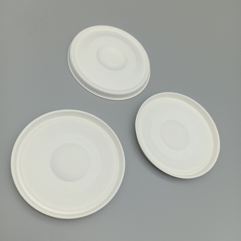 80mm bagasse flat lid