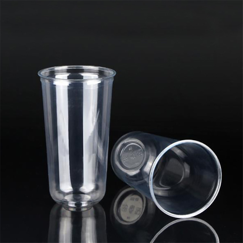 700ML Biodegradable Compostable PLA Clear Cold Drinking U shape Cup