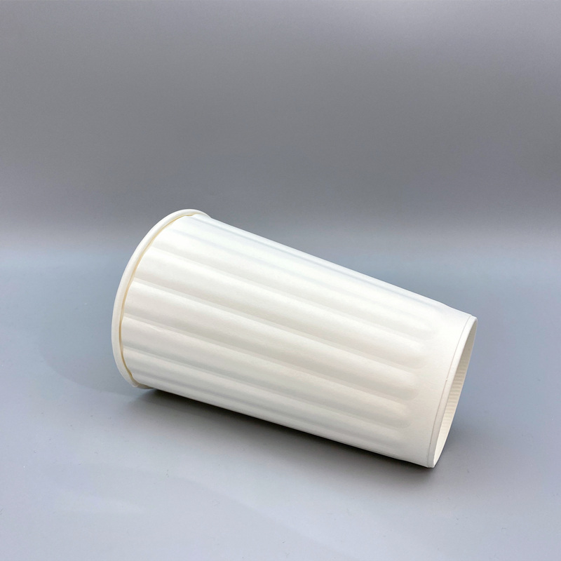 Aqueous Coating Embossed Ripple Coffee Cups