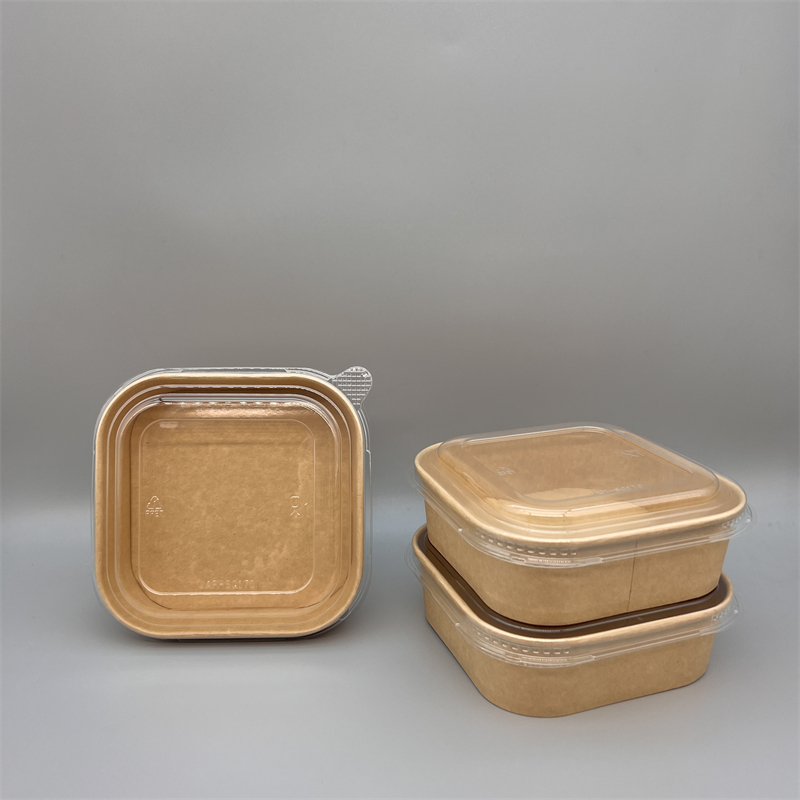 1000ml Square Kraft Paper Bowl with Lid