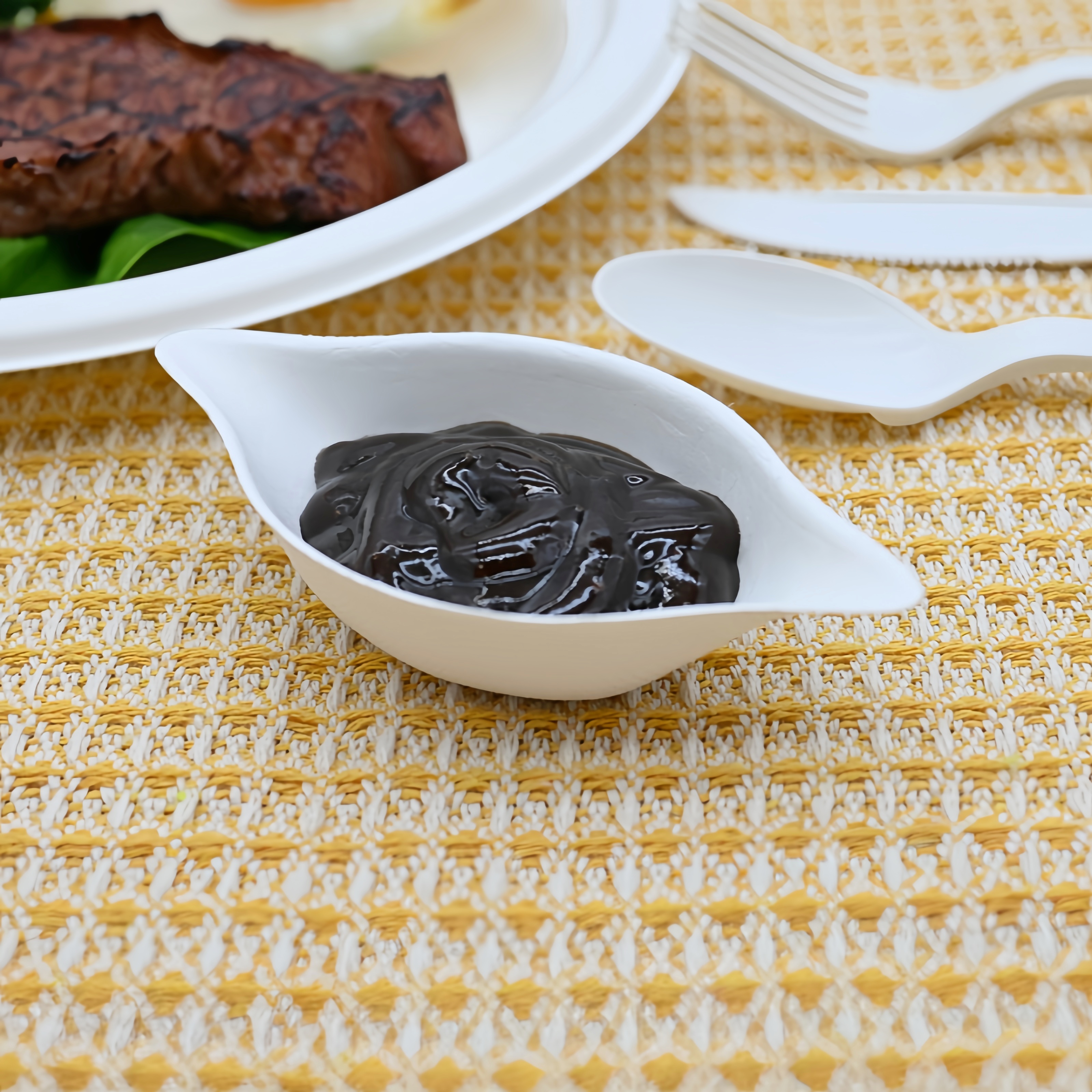 Biodegradable Disposable Tableware sugarcane Lemon Mini Dish