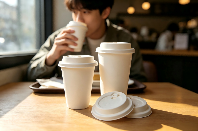 PFAS-Free Bagasse Coffee Lids